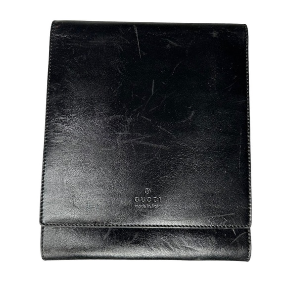 Gucci | Bags | Rare Authentic Gucci Black Smooth Leather Cd Dvd Holder ...